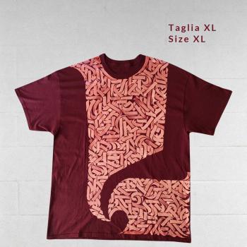 Bordeaux T-Shirt Calligraphic Texture | Streetwear & Dancewear