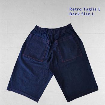 Blue denim shorts with red stitching - Streetwear & Dancewear