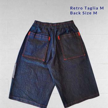 Blue denim shorts with red stitching - Streetwear & Dancewear